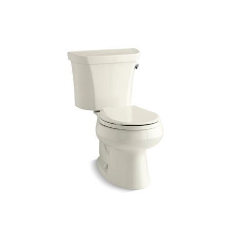 KOHLER Toilet, Gravity Flush, Floor Mounted Mount, Round, Biscuit 3997-RA-96